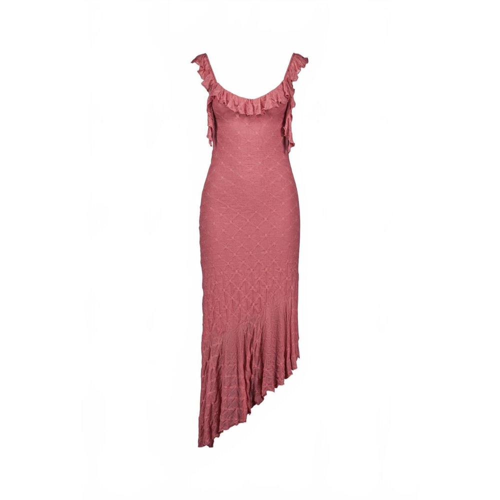 NEW SAEMDI women's crinkled jersey dress in mauve